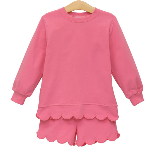 PINK SOPHIA SCALLOPED SET