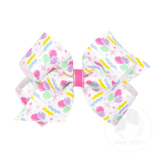 MED GG BDAY PRINT BOW