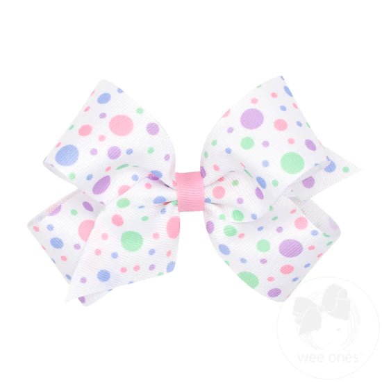 MED GG EASTER PRINT BOW