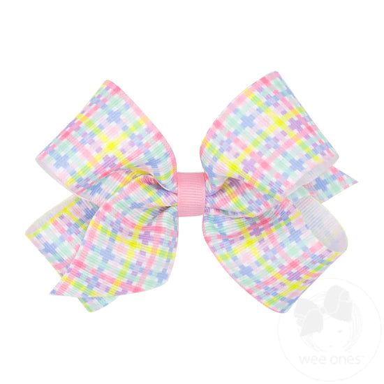 MED GG EASTER PRINT BOW