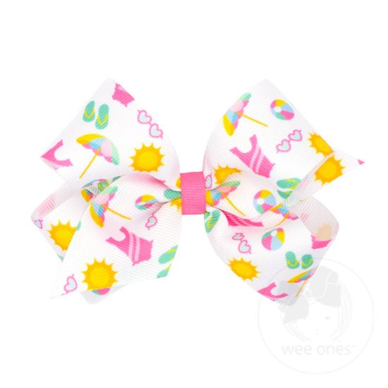 MED SUMMER PRINT BOW