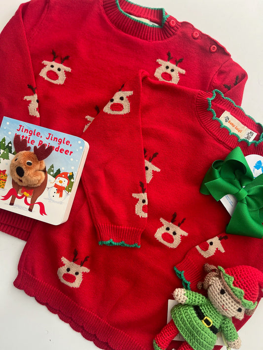 BOY RUDOLPH RED SWEATER