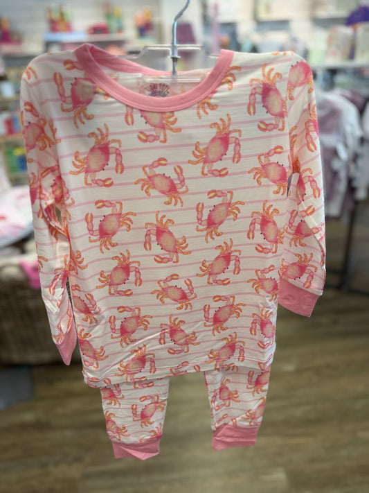 PINCHY PALS PINK LS PANT SET
