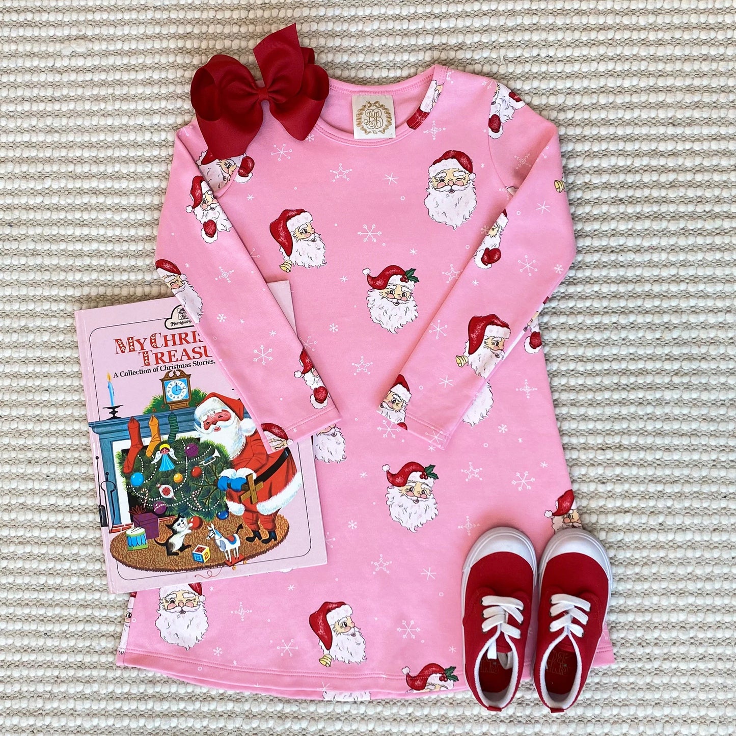 LS POLLY PLAY DRESS DEAR SANTA