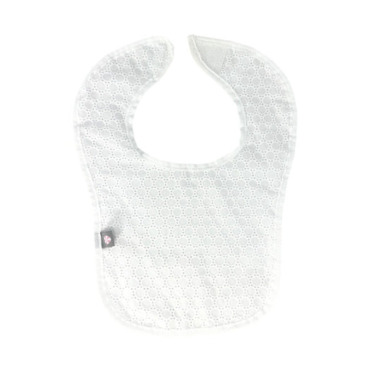 WHITE EYELET BIB