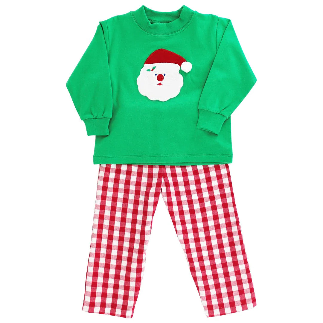 SANTA PANT SET BOY Buckles and Bows