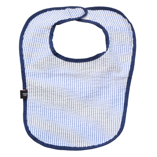 NAVY SEERSUCKER BIB