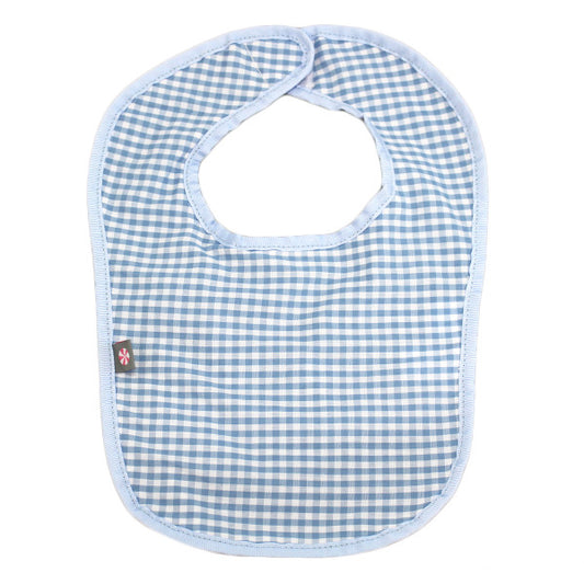 BABY BLUE GINGHAM BIB