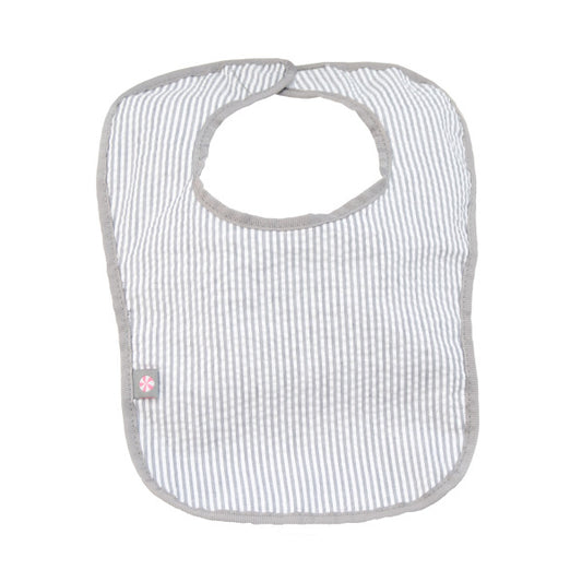 GRAY SEERSUCKER BIB