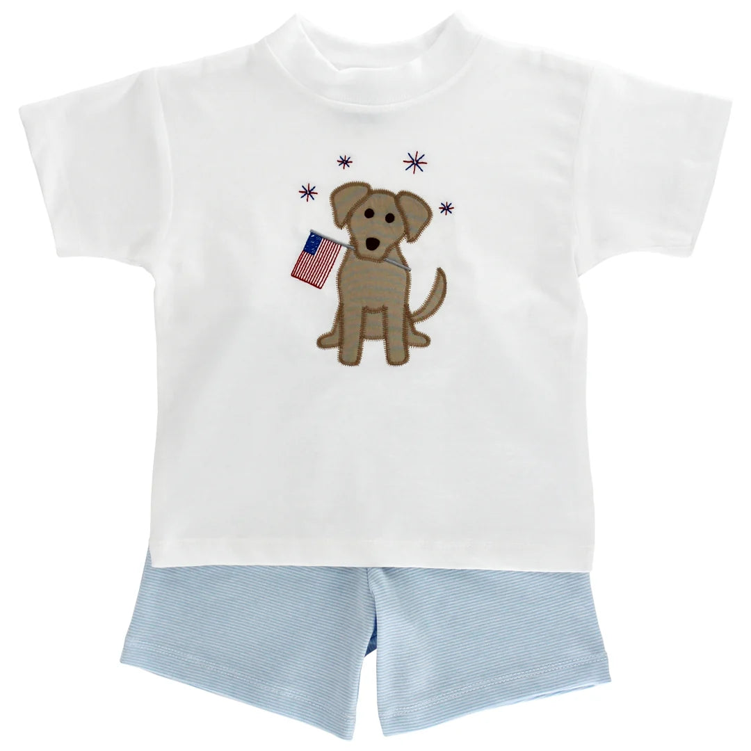 PATRIOTIC PUP SHORT SET