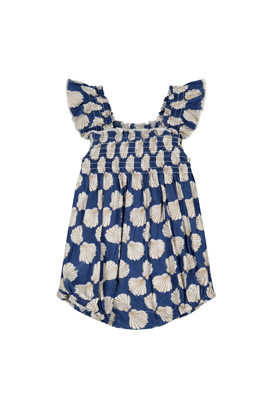 LEILA BABY ROMPER SHELL BEACH NAVY