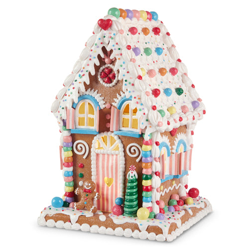 14'' LIGHTED GINGERBREAD HOUSE