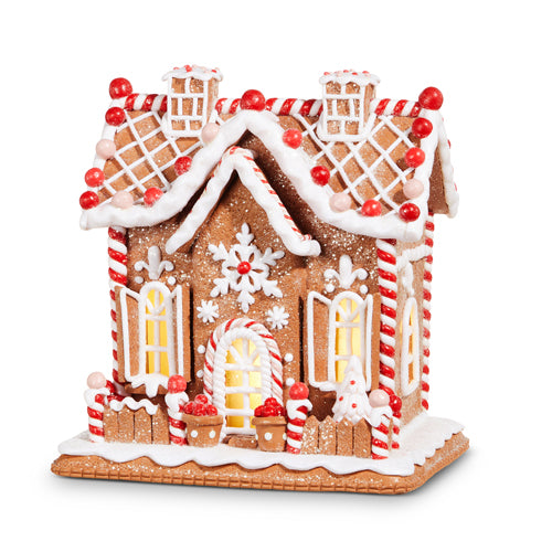 9'' LIGHTED GINGERBREAD HOUSE