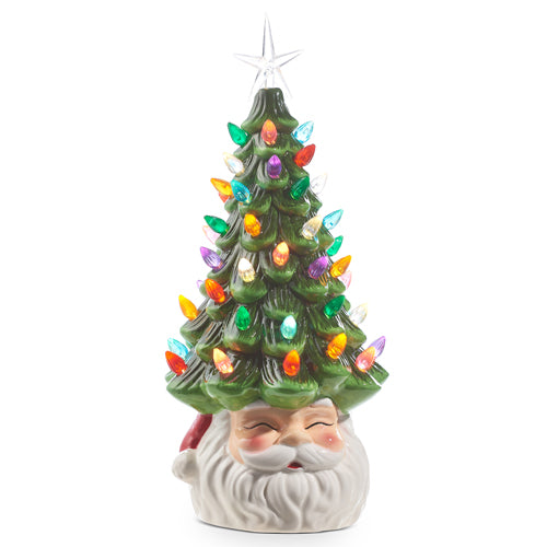 13.5'' VINTAGE SANTA LIGHTED TREE