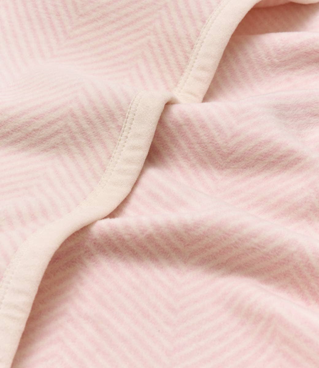 Harborview Herringbone Ballet Pink Mini Blanket