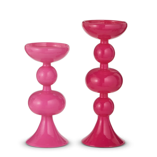 SET 10" SHADES OF PINK CANDLE HOLDER