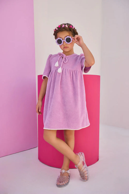 RIVIERA DRESS LILAC TERRY