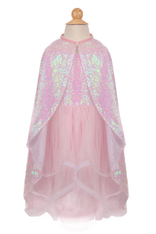 SEQUINS TWIRL CAPE PINK