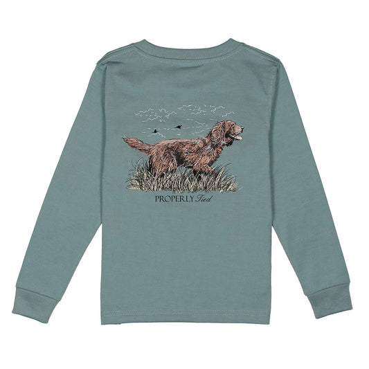 BOYKIN LS STEEL BLUE TSHIRT