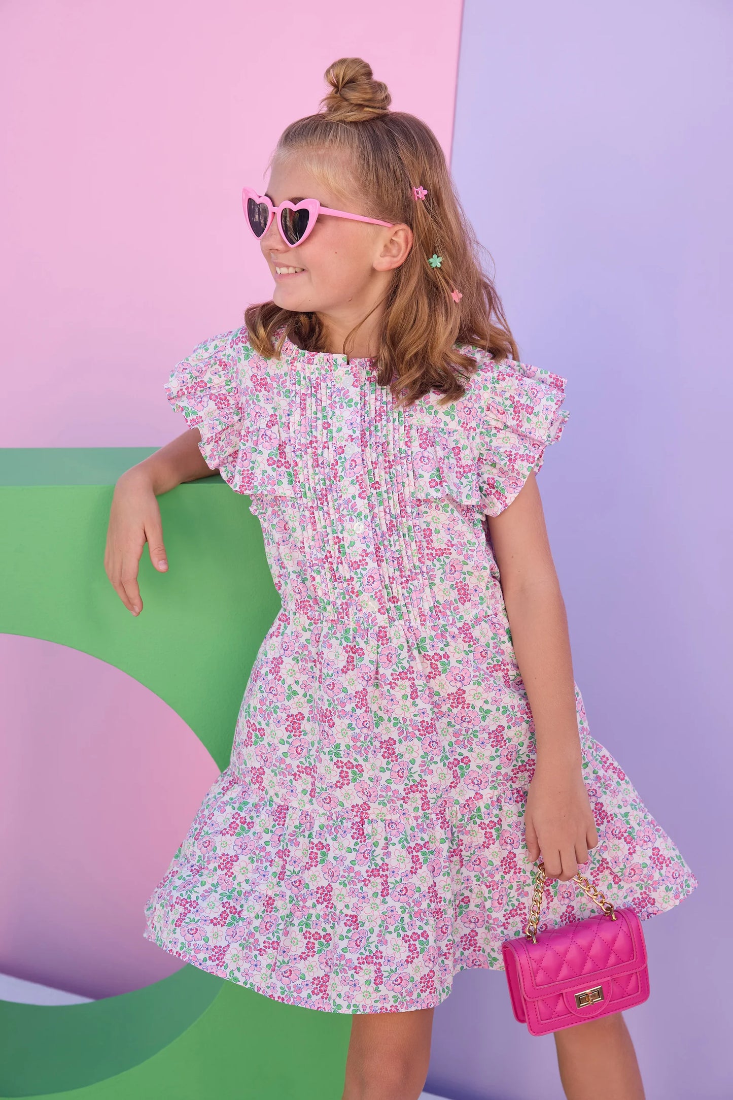 RODEO DRESS PINK BLOOMSBURY BLOSSOMS