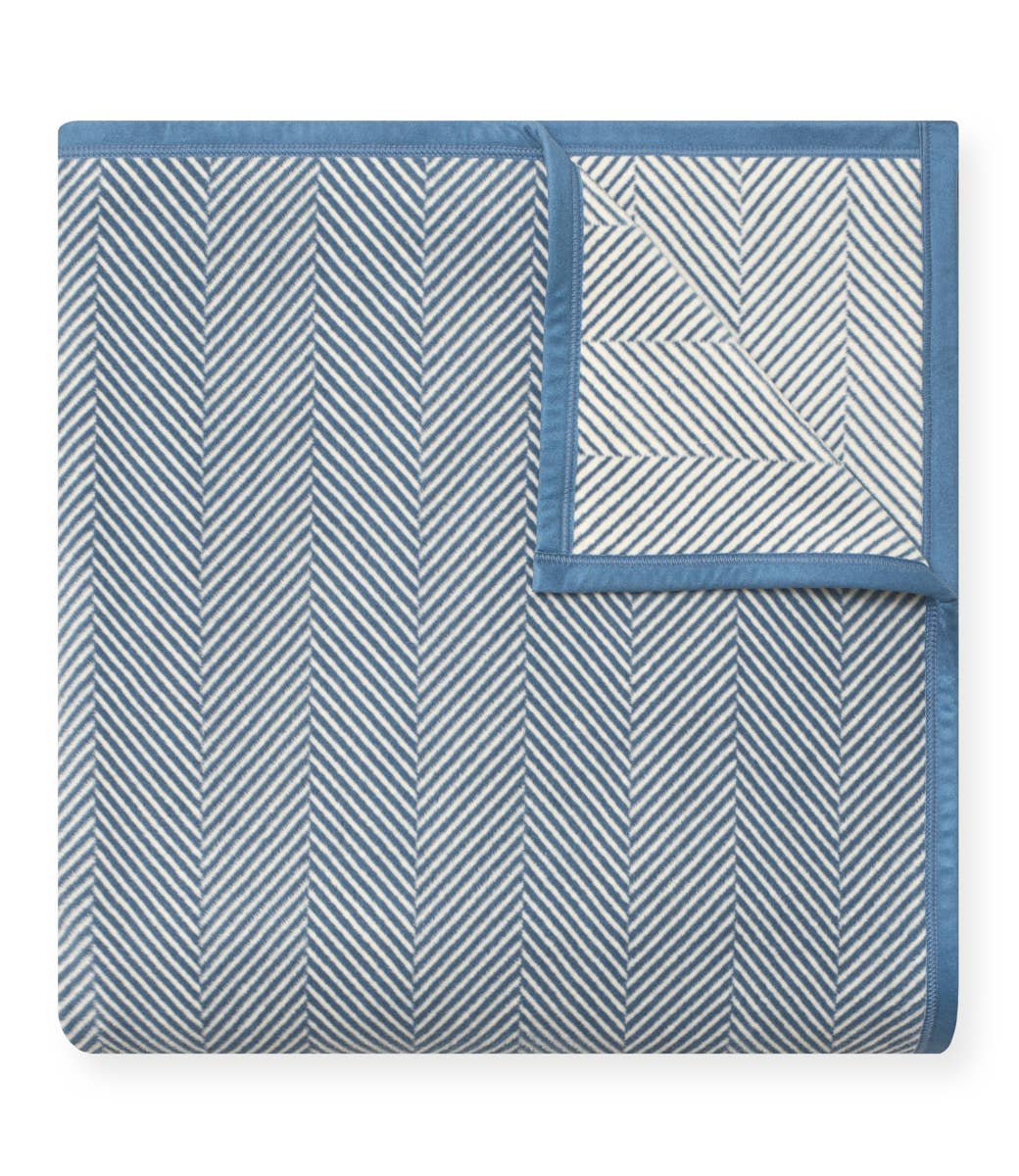 Harborview Herringbone Cornflower Blanket