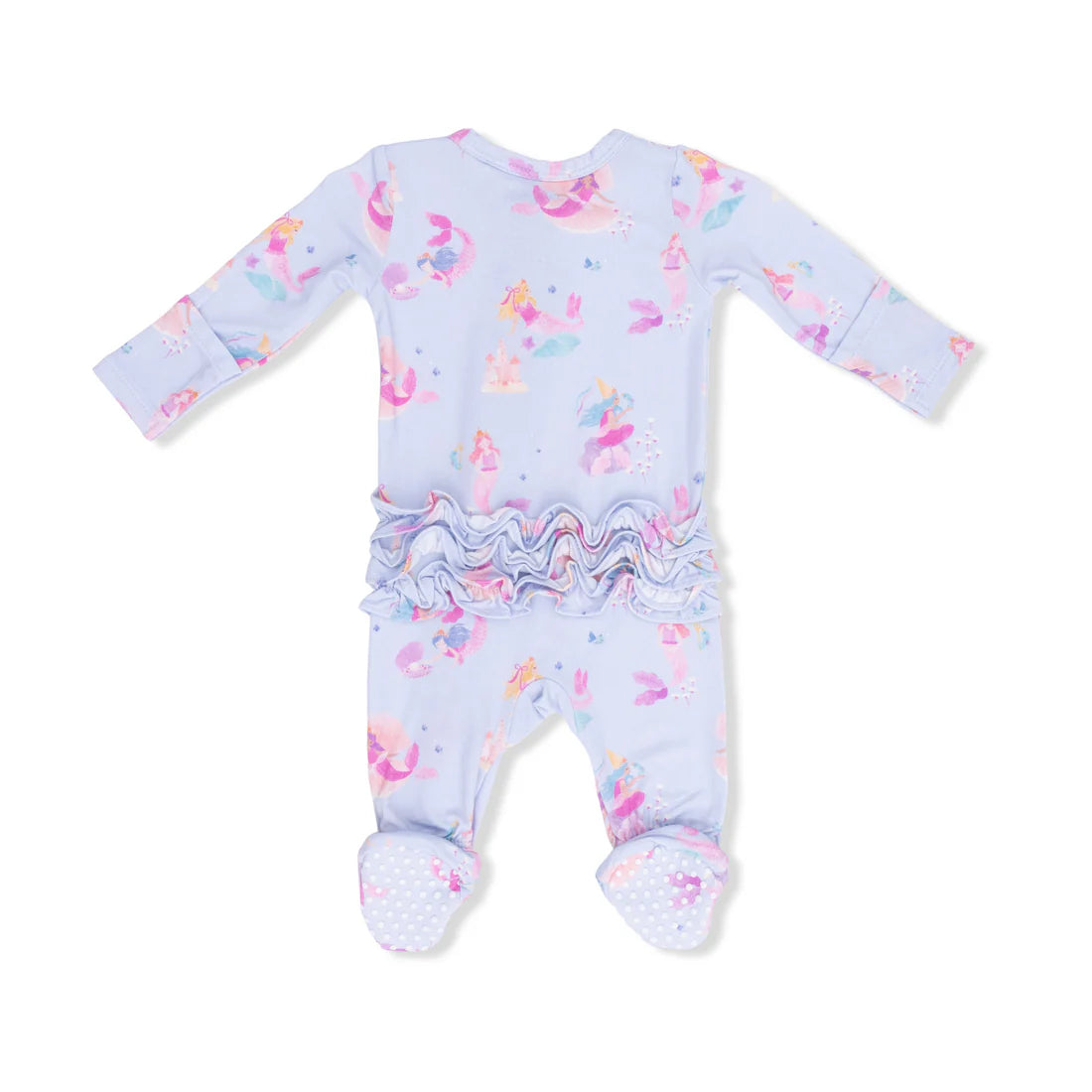 MERMAID PRINCESSES RUFFLE ZIPPER FOOTIE