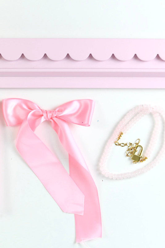 Ballet Pink Scalloped Wooden Mahjong Racks