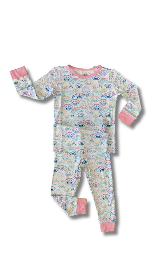 MARLIN MOSAIC PINK LS PANT SET