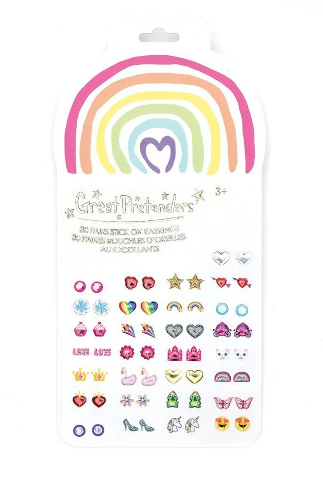 RAINBOW LOVE STICKER EARRINGS