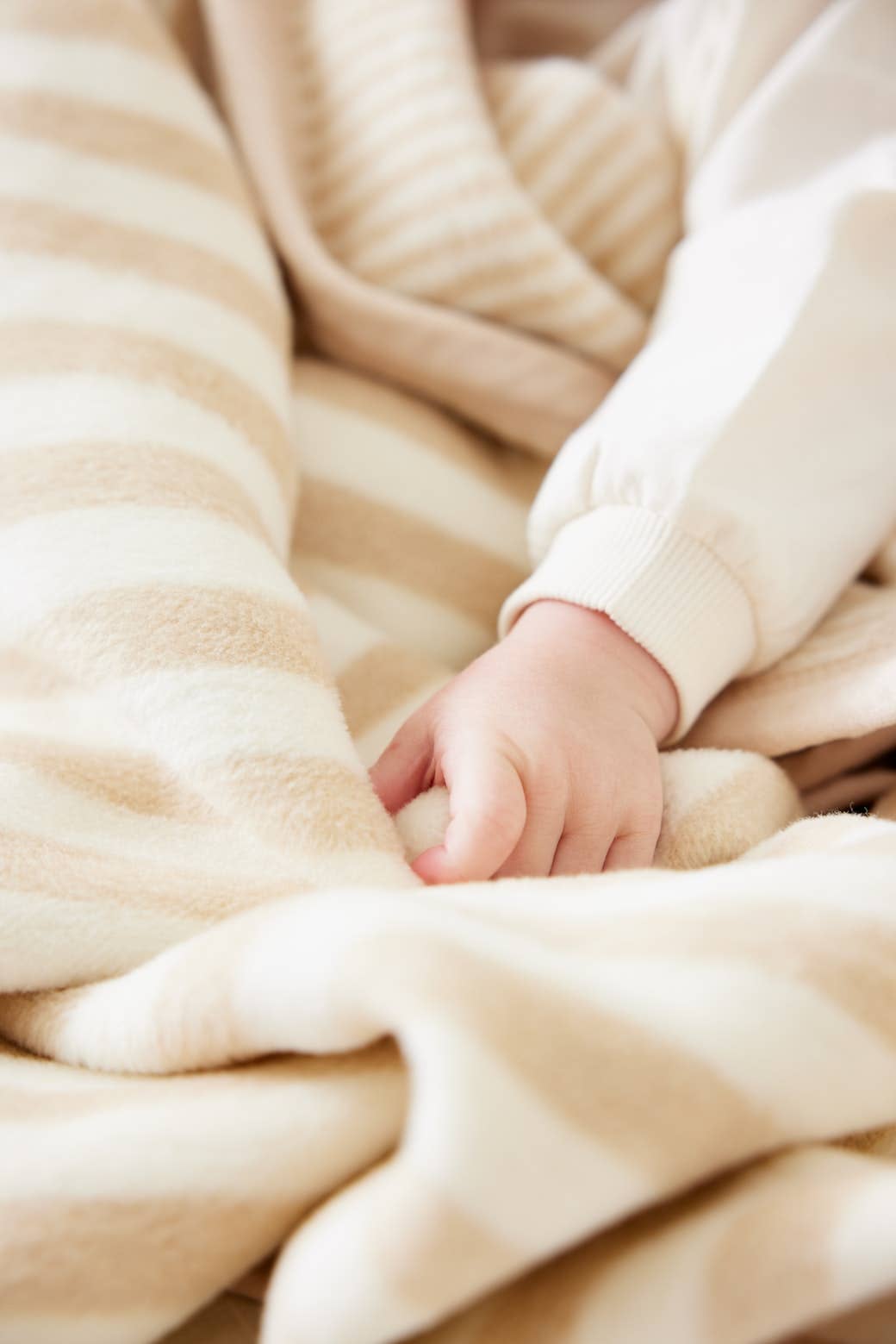 Sweet Pea Stripe Oak Mini Blanket