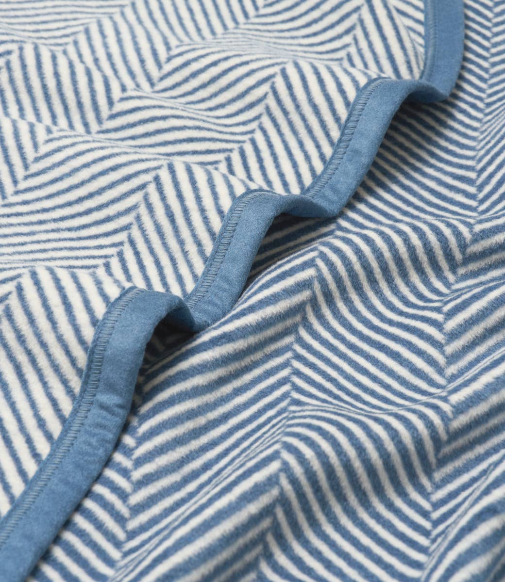 Harborview Herringbone Cornflower Blanket