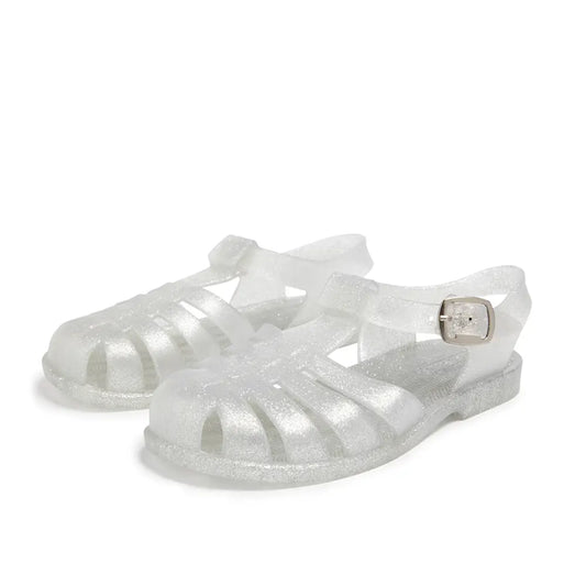 SILVER JELLY SHOES