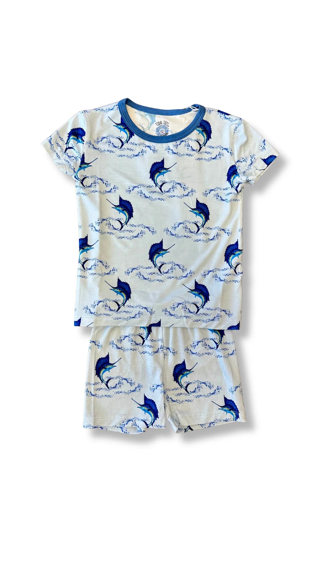 SUMMERTIME SAILS BLUE SS SHORT SET