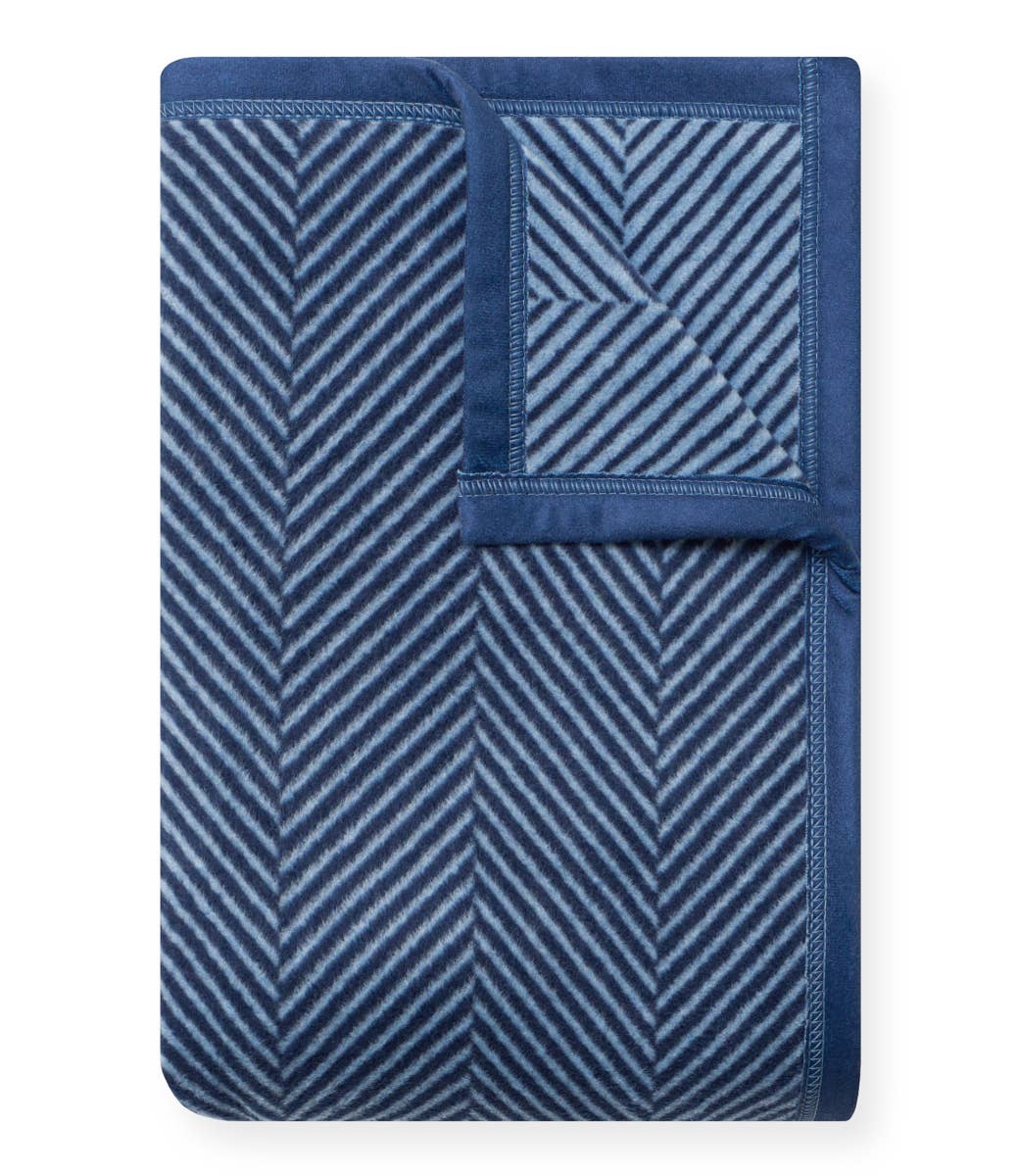 Harborview Herringbone Navy Blanket