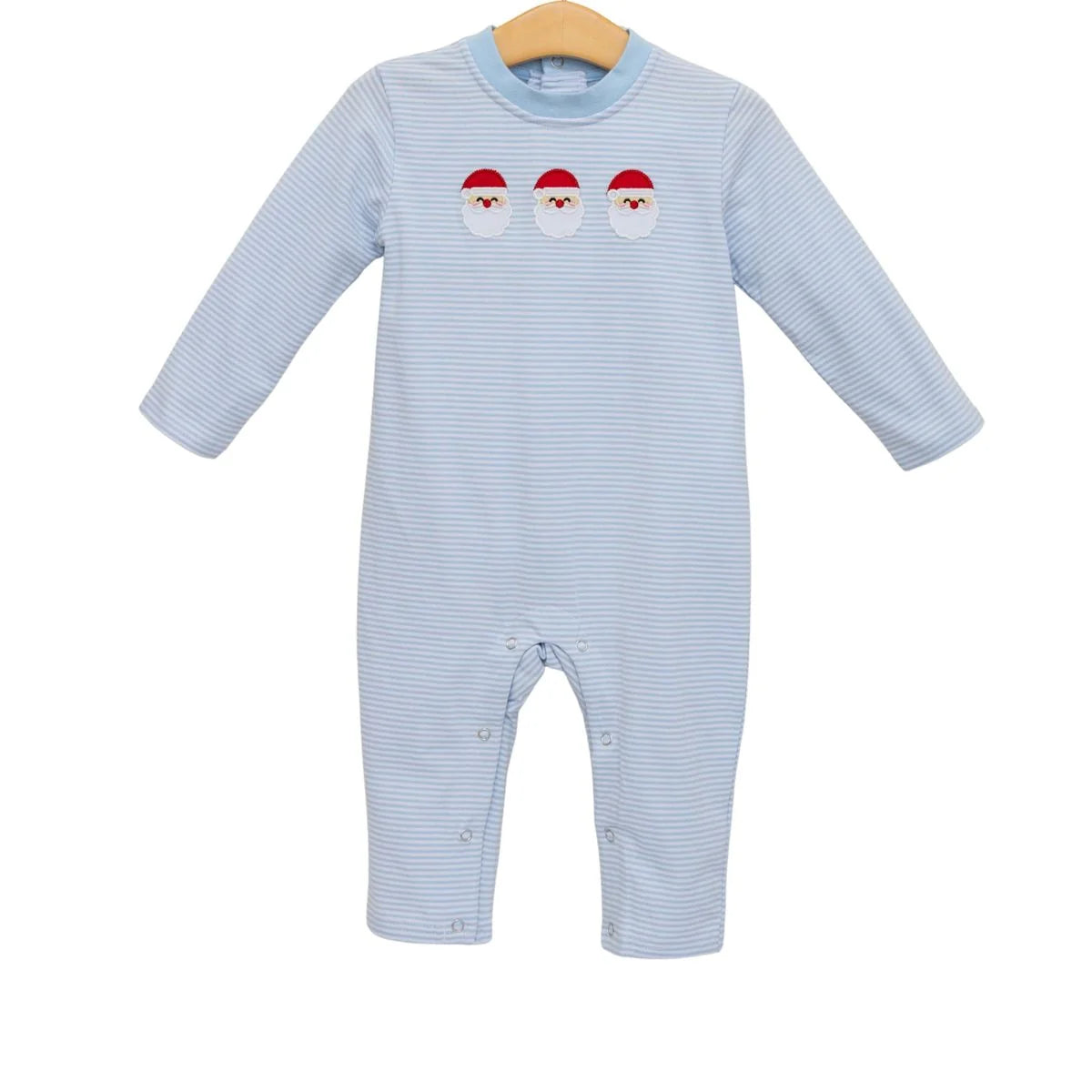 SANTA TRIO BLUE ROMPER