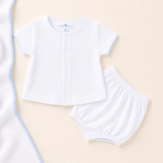 DIAPER COVER SET WHITE LT. BLUE