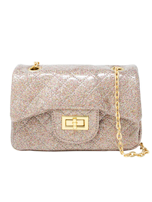 CLASSIC QUILTED SPARKLE BAG RAINBOW