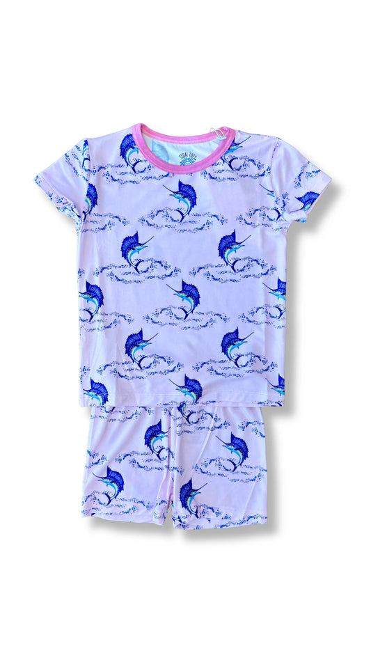 SUMMERTIME SAILS PINK SS SHORT SET