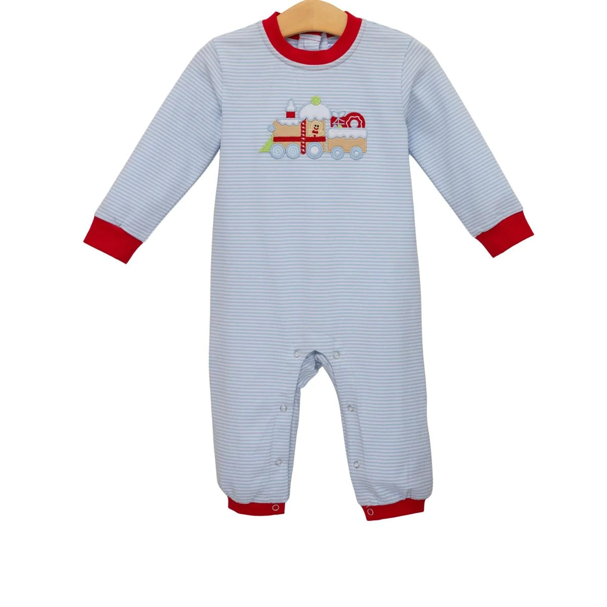 GINGERBREAD TRAIN BOY ROMPER