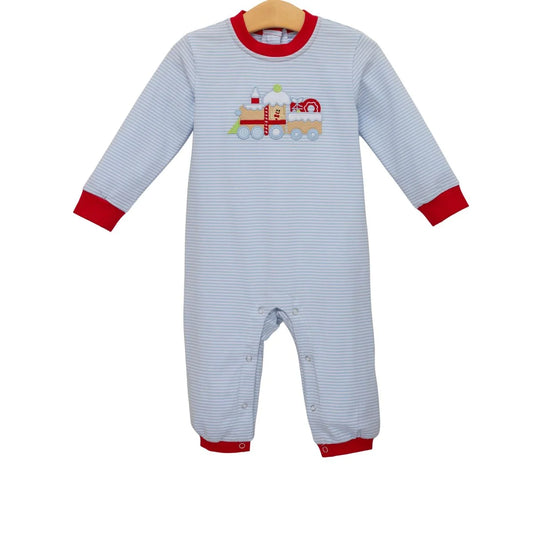 GINGERBREAD TRAIN BOY ROMPER