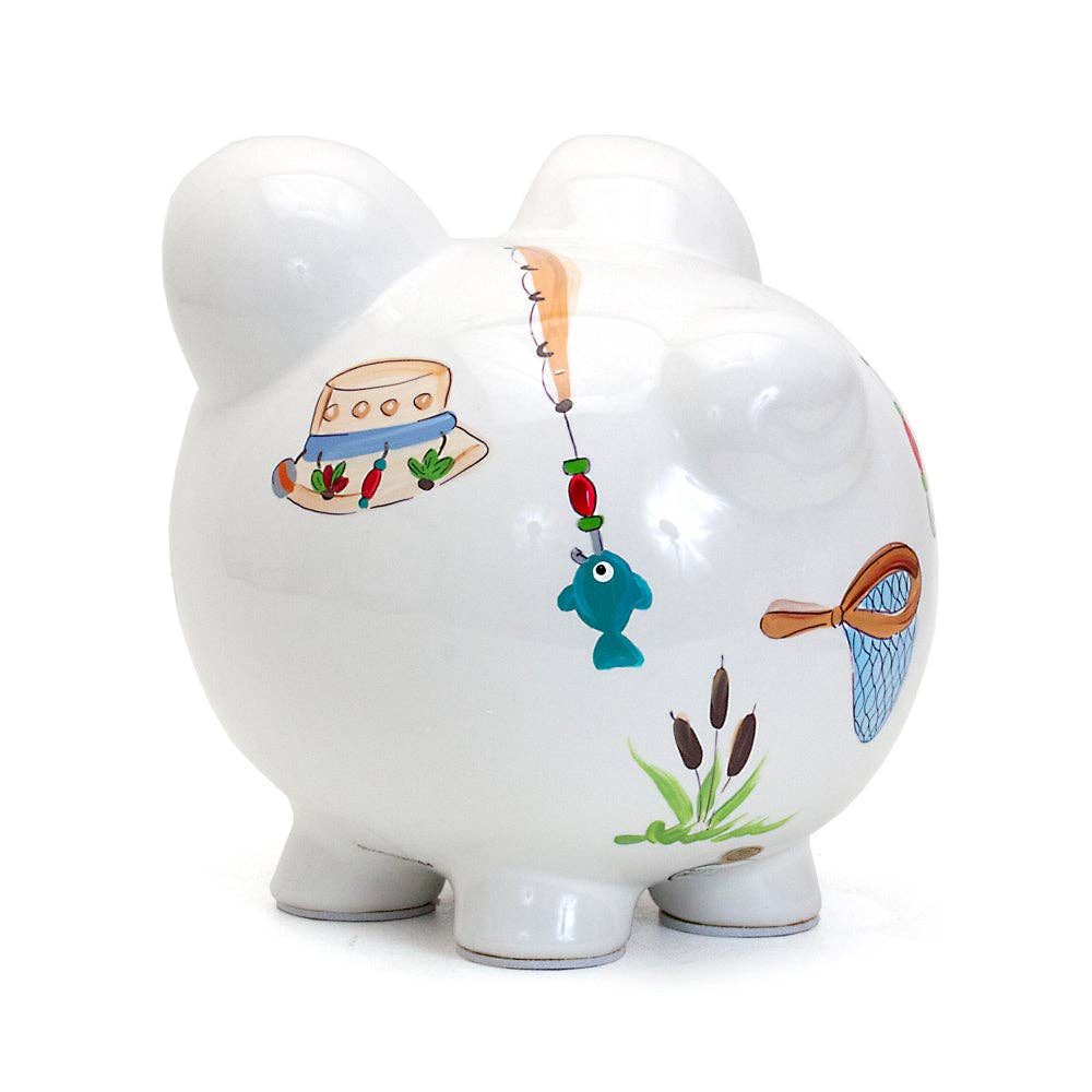 Gone Fishing Large Piggy Bank
