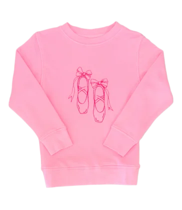 LT PINK BALLET SLIPPERS SWEATSHIRT