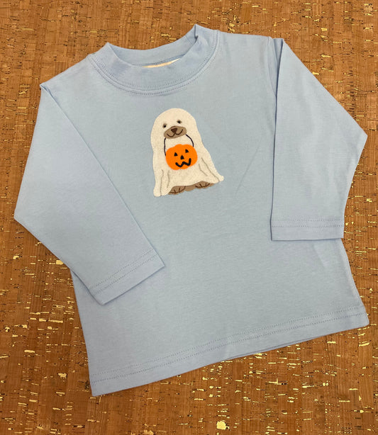 BLUE SPOOKY DOG LS SHIRT