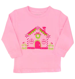 LS PINK GINGERBREAD TSHIRT
