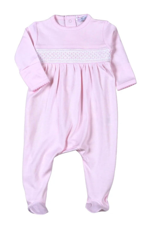 PINK SMOCKED FOOTIE