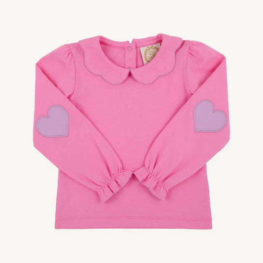 EMMAS ELBOW PATCH TOP WINTER PARK PINK