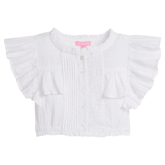 ANNIE TOP WHITE SEERSUCKER