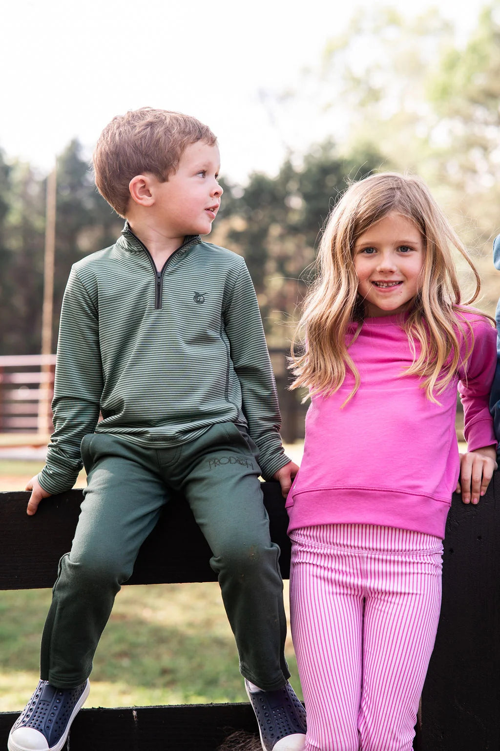 GIRL ATHLETIC LEGGING PHLOX PINK STRIPE