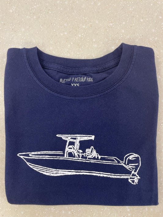 NAVY CENTER CONSOLE TEE