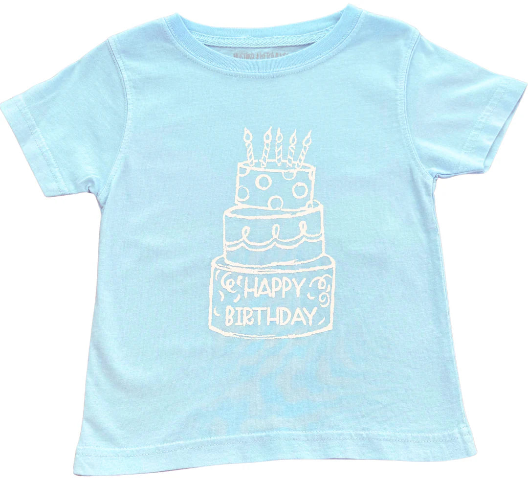 SS LT BLUE BIRTHDAY CAKE TSHIRT